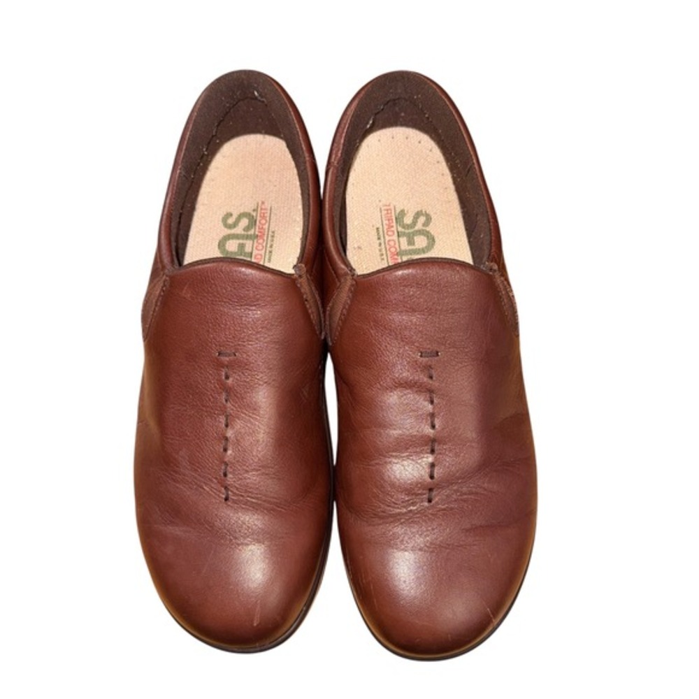 SAS Viva Tripad Comfort Loafers Womens 8.5M SlipOn Brown Leather Round Toe Shoes